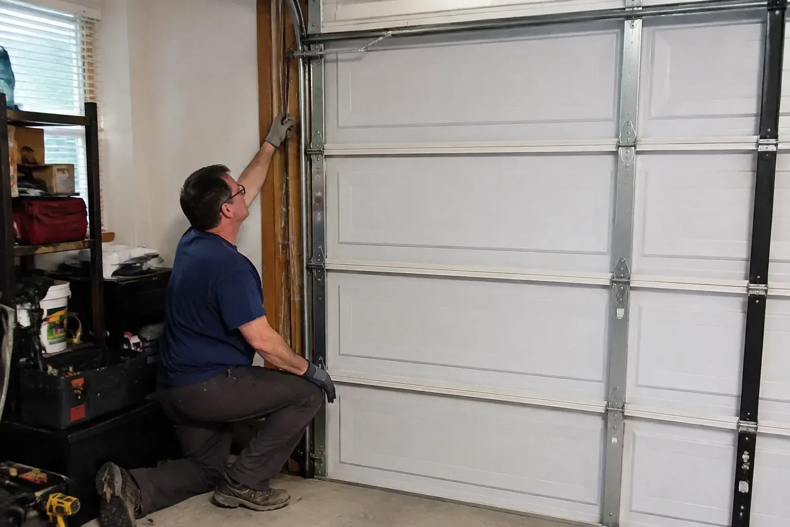Illustrative garage doors scene; not an actual job — Garage Door Cable Replacement, Bradford West Gwillimbury